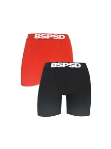 2Pcs Men's Cotton Boxer Briefs, Soft Breathable Fabric, Comfortable Stretch Design, Moisture-Wicking Underwear, Ideal for Daily Wear & Sports