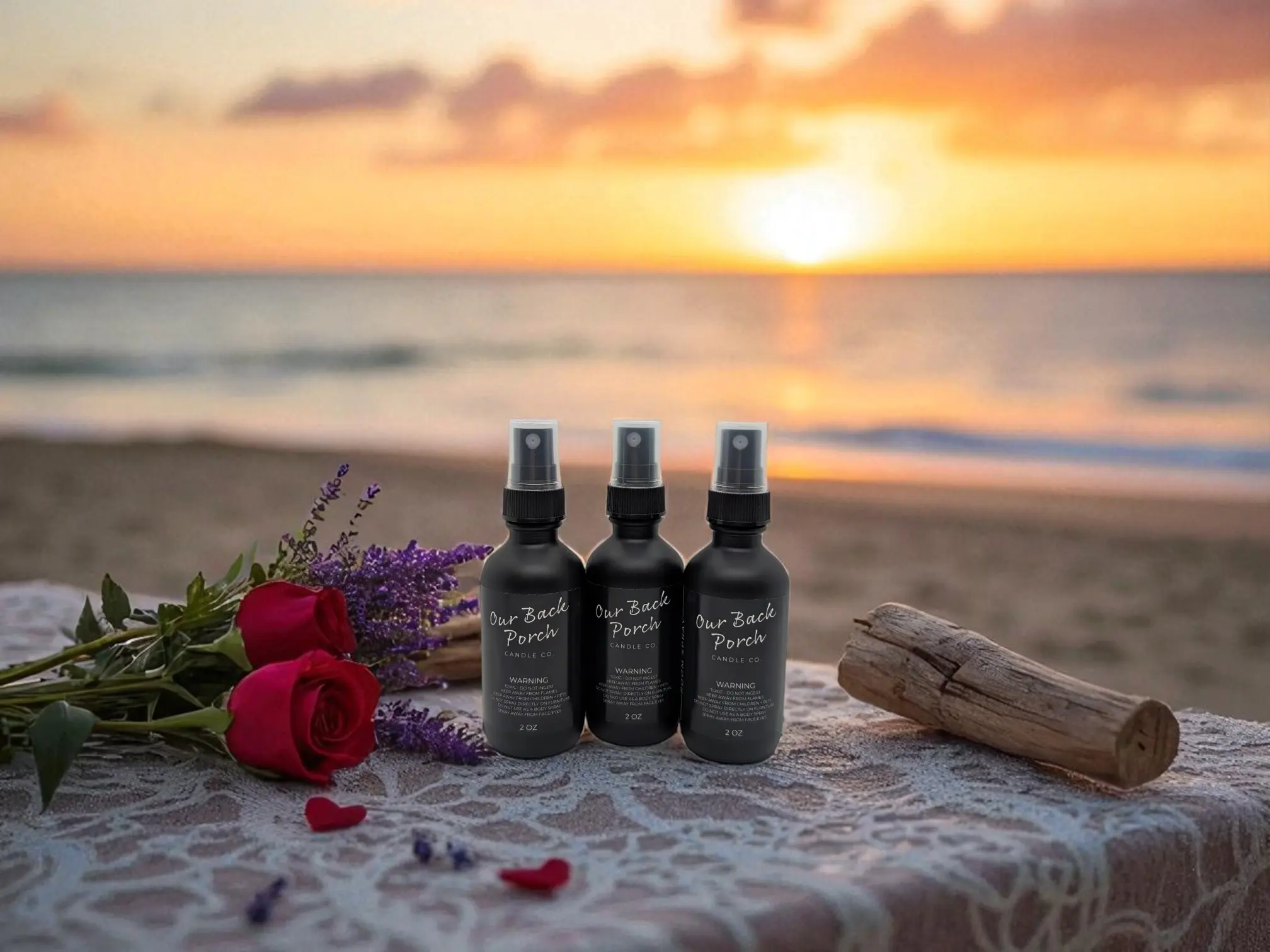 Romantic Escape Trio Room Spray - P.S. I Love You + Lavender & Vanilla + White Sand & Driftwood (3 for $36)