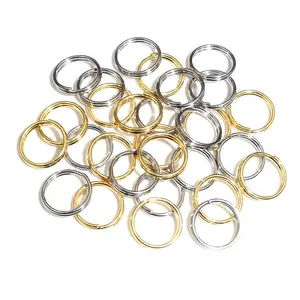 50/100pcs/lot 4-12mm Stainless Steel Open Double Jump Rings for Key Double Split Rings Connectors DIY Craft Jewelry Making