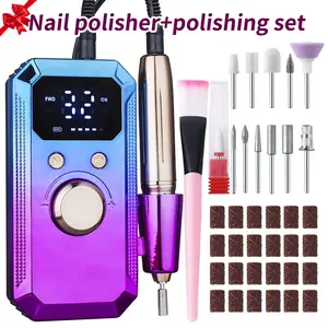 Nail Drill Set, Electric Nail Polisher, Gel Nail File Pen, LED Display, 32 Speed Levels, Efficient Power, Long Lasting, Compact Design