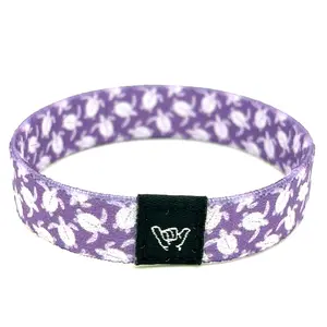 Purple Sea Turtle Wristband Bracelet