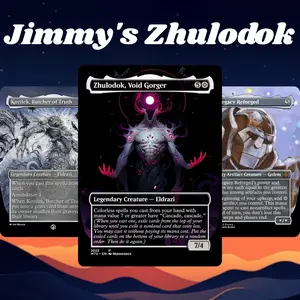 MTG Proxy 100+ Card Commander Deck Jimmy's Zhulodok Zhulodok Void Gorger Colorless Eldrazi Theme Ready to Play Magic Style Strategy Deck Perfect Gift for Collectors and Card Players