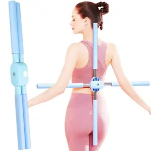Posture Corrector Yoga Cross Stick - Back Pain Relief, Multifunctional Pilates Stick, Adjustable Posture Corrector Back Stick, Adjustable Posture Corrector Stick, Breathable Posture Corrector Stick, Adjustable Waist Trainer, chest straight