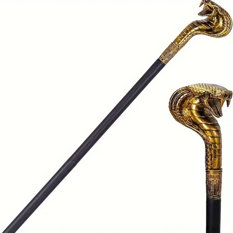 Egyptian Pharaoh Snake Staff, 1pc Plastic Material Halloween Costume Party Accessories, Ancient Theme Party Prop, Perfect for Holiday Pretend Play & Events, Photo Prop