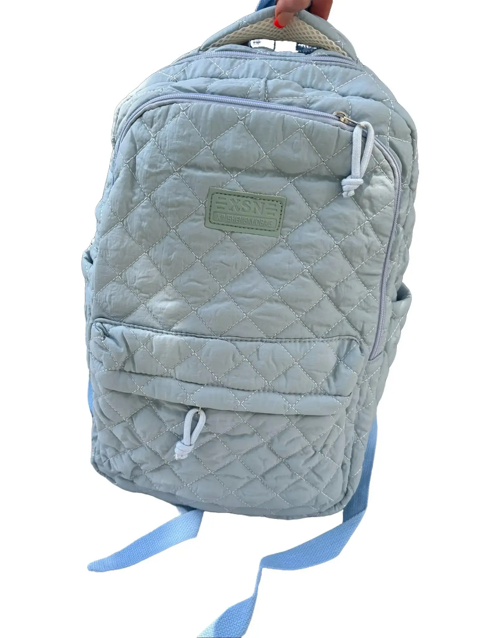 Back to school quilted backpack