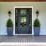 24-Inch Lifelike Synthetic Cedar Potted Shrubs - Faux Pine+Boxwood Evergreen Artificial Plants, Aesthetic Home Decor Items, Entryway Decor, Artificial Flowers for Outside Indoor Use