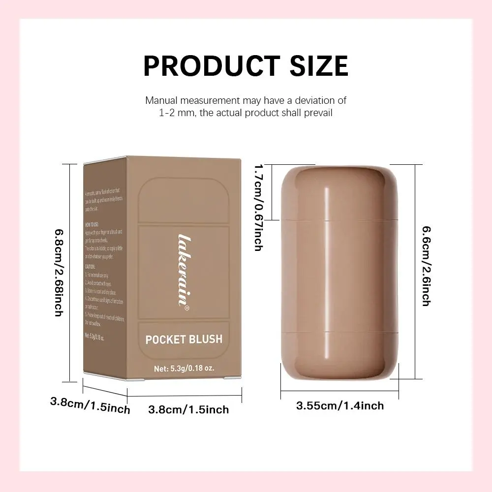 Long-lasting Hydrating Blush Balm, Moisturizing Silky Cream Texture Blush Stick, Waterproof Blush for Cheeks, Lips, Eyes, Makeup Accessories, Flawless Cosmetics, Lip Cheek Tint