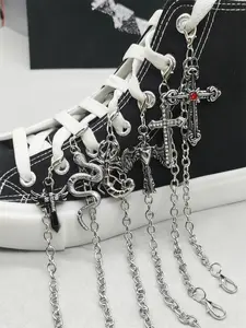 1PC Punk Style Scorpion Shoe Chain DIY Accessories Bling Rhinestone Cross Shoe Buckle Decorations Personalized Wing Shoelace Clip Removable Snake Shoe lace Charm Women Men Lace Up Sneakers Boots Christmas Birthday Festival Party Gifts, Bling shoe charms