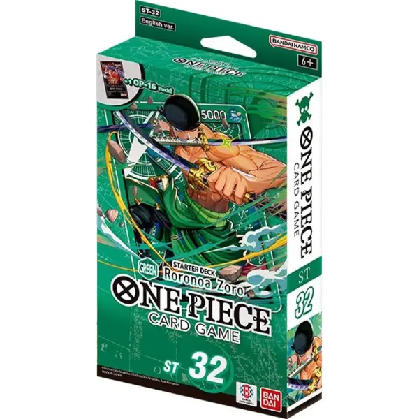 One Piece Card Game Starter Deck 32: GREEN Roronoa Zoro - Starter Deck 32: GREEN Roronoa Zoro (ST-32)