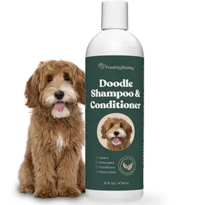 Freshly Bailey Doodle Shampoo & Conditioner for Goldendoodles Poodles & Doodles 5-in-1 Formula with Coconut Oatmeal & Aloe Extract 16 fl oz