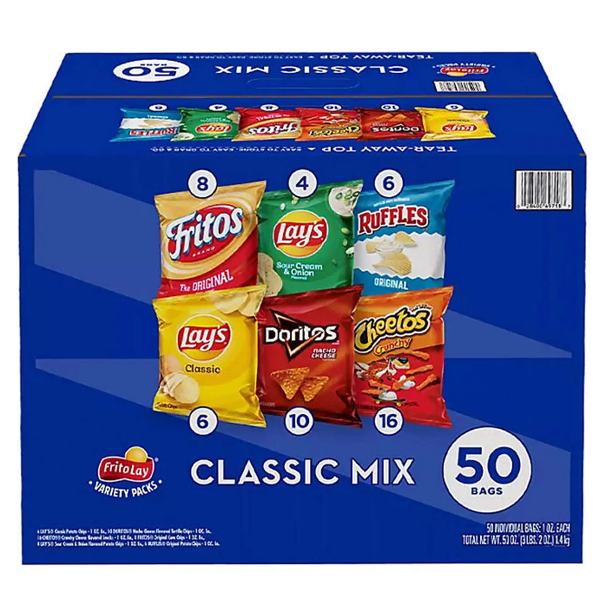 Frito Lay Chips Variety Pack 50 Count – Doritos, Cheetos, Lays & Funyuns Snacks Frito Lay Chips Variety Pack 50 Count – Doritos, Cheetos, Lays & Funyuns Snacks