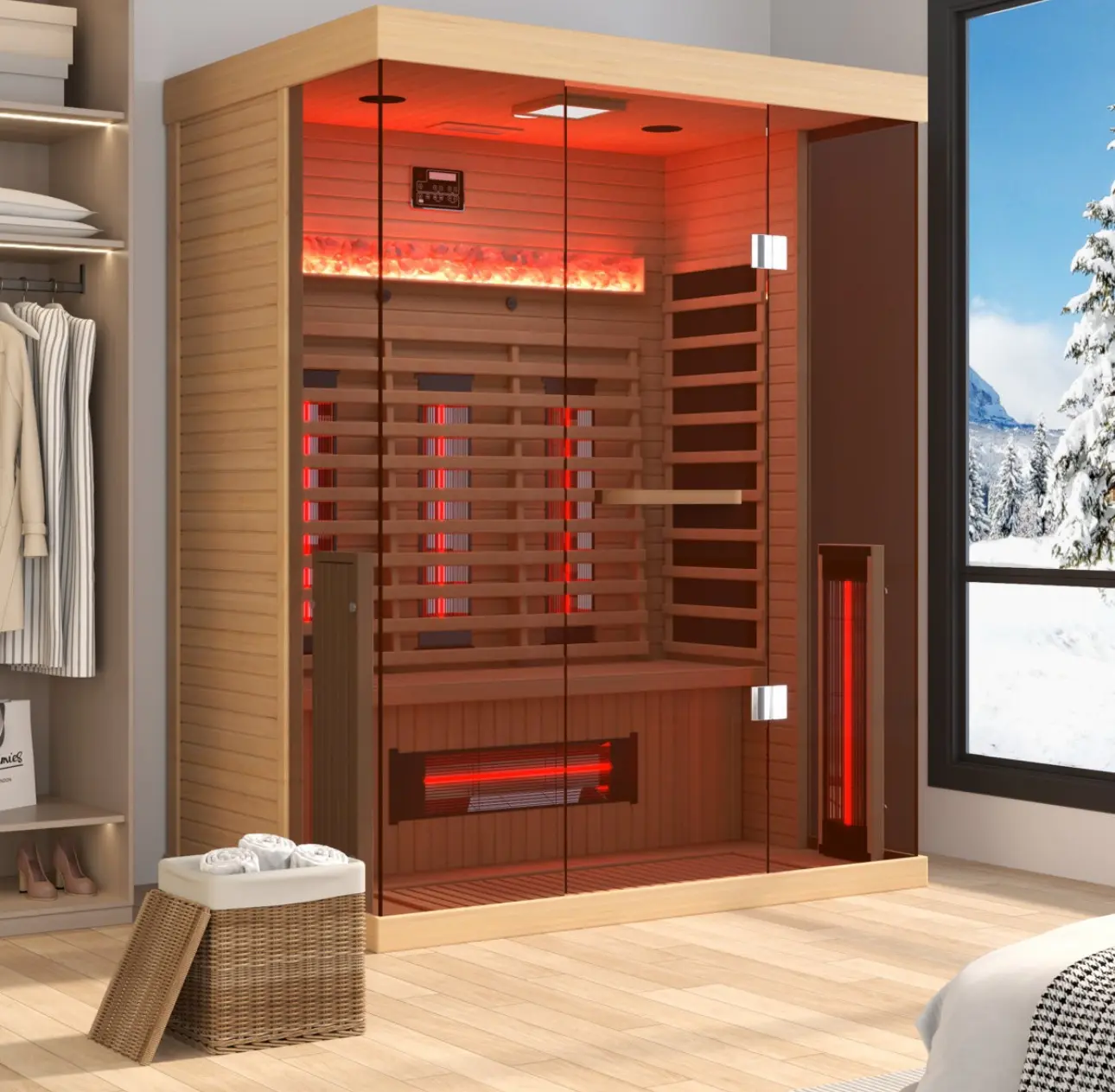 Brand new and original Dynamic Saunas Hemlock Wood Infrared Sauna For Home