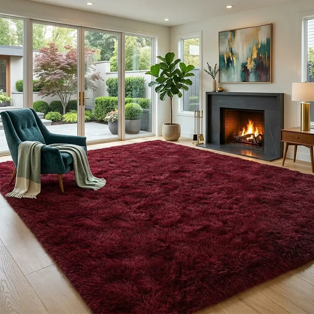 Rugs for Living Room, Soft Area Rug Anti-Fade Soft-Touch, Soft Floor Carpet For Living Room, Bedroom, Home Decor, Room Decor, Fluffy Rug, indoor Floor Covering,Home Decorative Area Rug