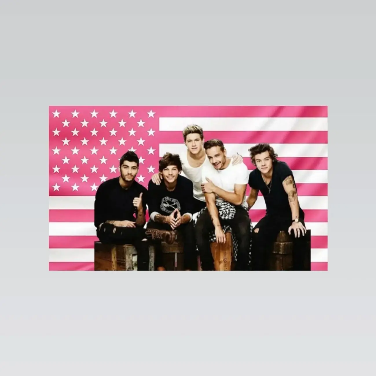 One Direction Pink Poster | Boy Band Wall Art | Aesthetic Music Print | Pink Room Decor | Pop Music Poster | 1D Fan Gift
