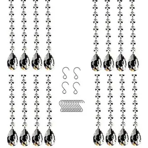 16 Pack 20" Hanging  for Chandeliers Clear Teardrop  Chandelier Pendants Parts Beads, Chandelier