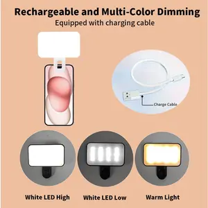 Portable Mini Clip-On Fill Light for Mobile Phones & Computers - USB Rechargeable LED Light with Adjustable Brightness, Compact Design for Video Calls, Gaming, and Streaming, Phone Lighting Accessory, Modern Lighting Tool, Durable Construction