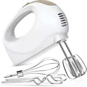 Showvigor Showvigor Visit the Store 4.1 4.1 out of 5 stars (803) Hand Mixer - 5 Speed Portable Kitchen Mixer Electric Handheld with 5 Stainless Steel Accessories Whisk, Food Beater, ‌Ivory