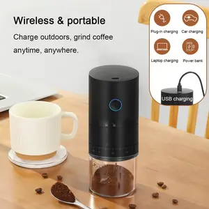 Portable Electric Burr Coffee Grinder with 38 Adjustable Grind Settings USB Rechargeable Ceramic Core Conical Burr Coffee Bean Grinder for Espresso French Press Travel Camping Home & Office Use