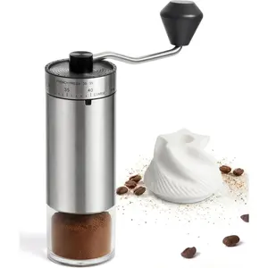 Manual Coffee Grinder with 40 Adjustable Grind Settings, Ceramic Conical Burr, Portable Handheld 35g Capacity Coffee Mill for Espresso Pour Over French Press
