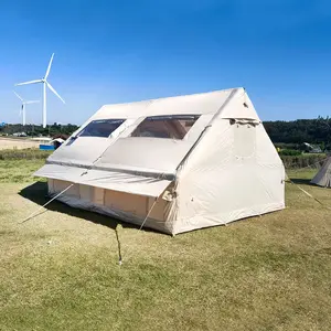 Family Camp Base Inflatable Tent - 6-8 Person, 12㎡ Space with PVC Skylight & Air Tube for Easy Setup and Versatile Use