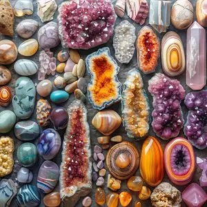 1000 Piece Jigsaw Puzzle for Adults - Colorful Crystals and Healing Stones - Chakra Rockin