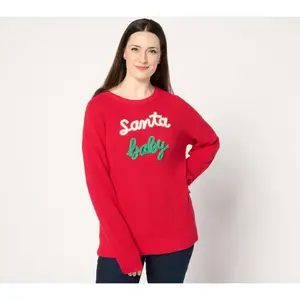Jingle Belles by Kim Gravel Merry Messages Shaker Knit Sweater
