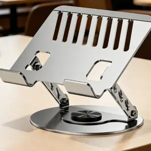 360° Rotatable Carbon Steel Laptop Stand - Foldable & Height Adjustable Holder for Desk, Ergonomic Design for All Laptops/Tablets, Perfect for Office, Home & Travel organizer rack shoe
