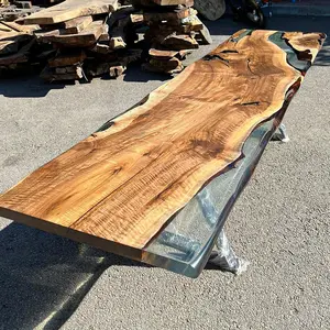 [BST010] Black Walnut Wood Epoxy Table custom epoxy river slab table, Executive Desk, Custom Large Epoxy River Table, Solid Wood Slabs Table, Large Computer Office Desk Workstation, Business Furniture for Home Office