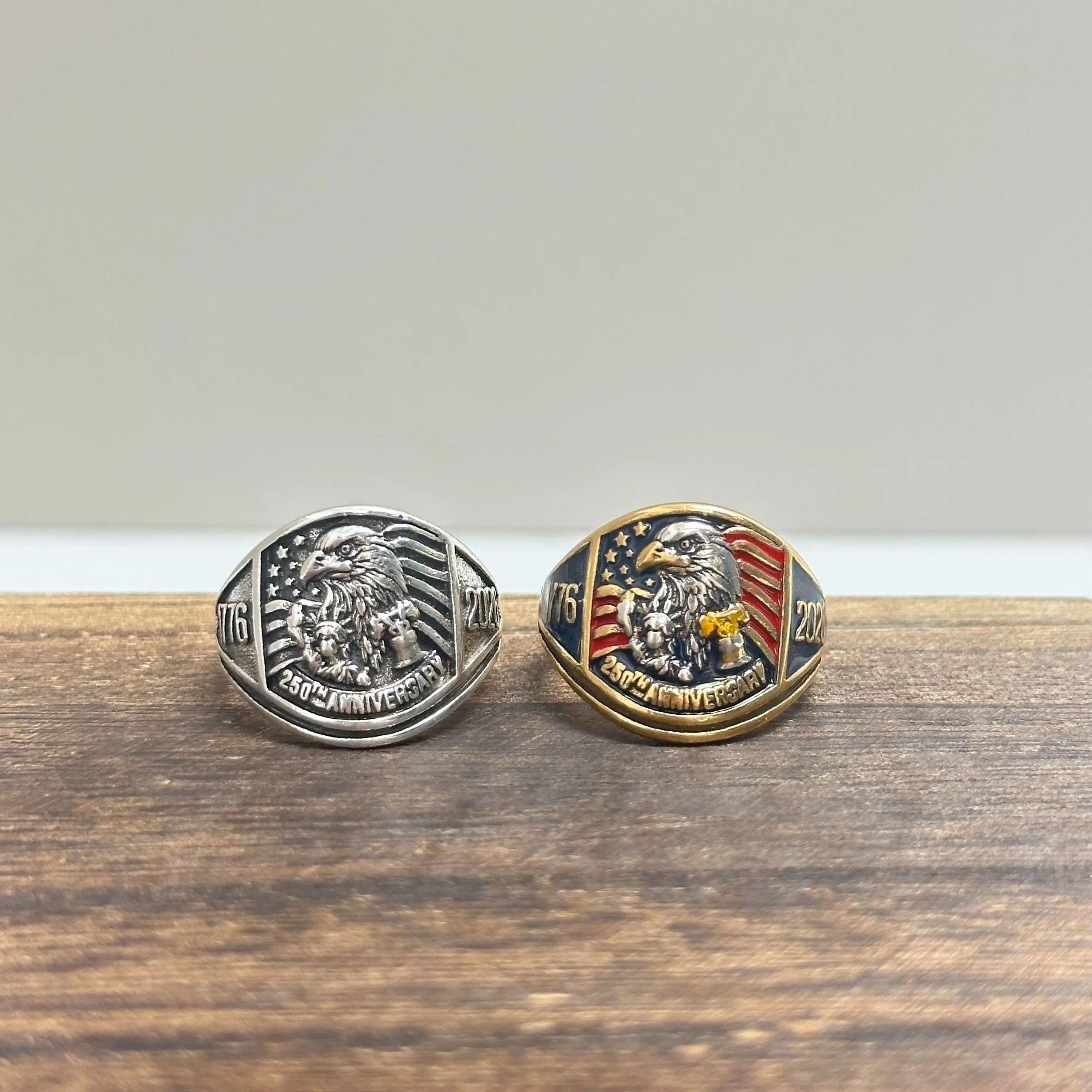 Patriotic Freedom Ring – Commemorate 250 Years of American Freedom (1776–2026), Unisex Adjustable Inspirational Ring, Father’s Day Gift for Patriots & History Lovers