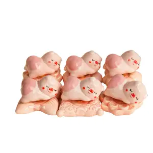 Handmade Ceramic Sleeping Pig Spinner for Home Decor Durable Aesthetic Whimsical Charm Ideal for Living Room Bedroom