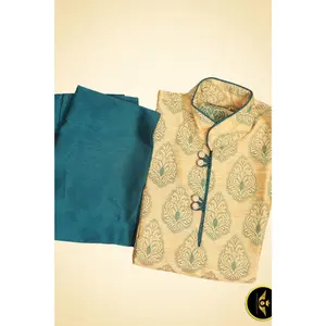 Boys' Green Kurta Pajama Set - Traditional