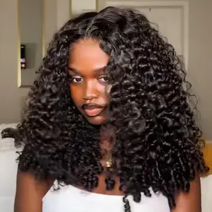 ISEE HAIR Wear Go M-Cap 9x6 Lace Front Burmese Curly Natural Black Glueless Human Hair Wig Pre-Cut Lace & Pre-Plucked Hairline & Pre-Bleached Knots for Beginners#SpringStatements#greenish#TikTokShopSpringGlowUp
