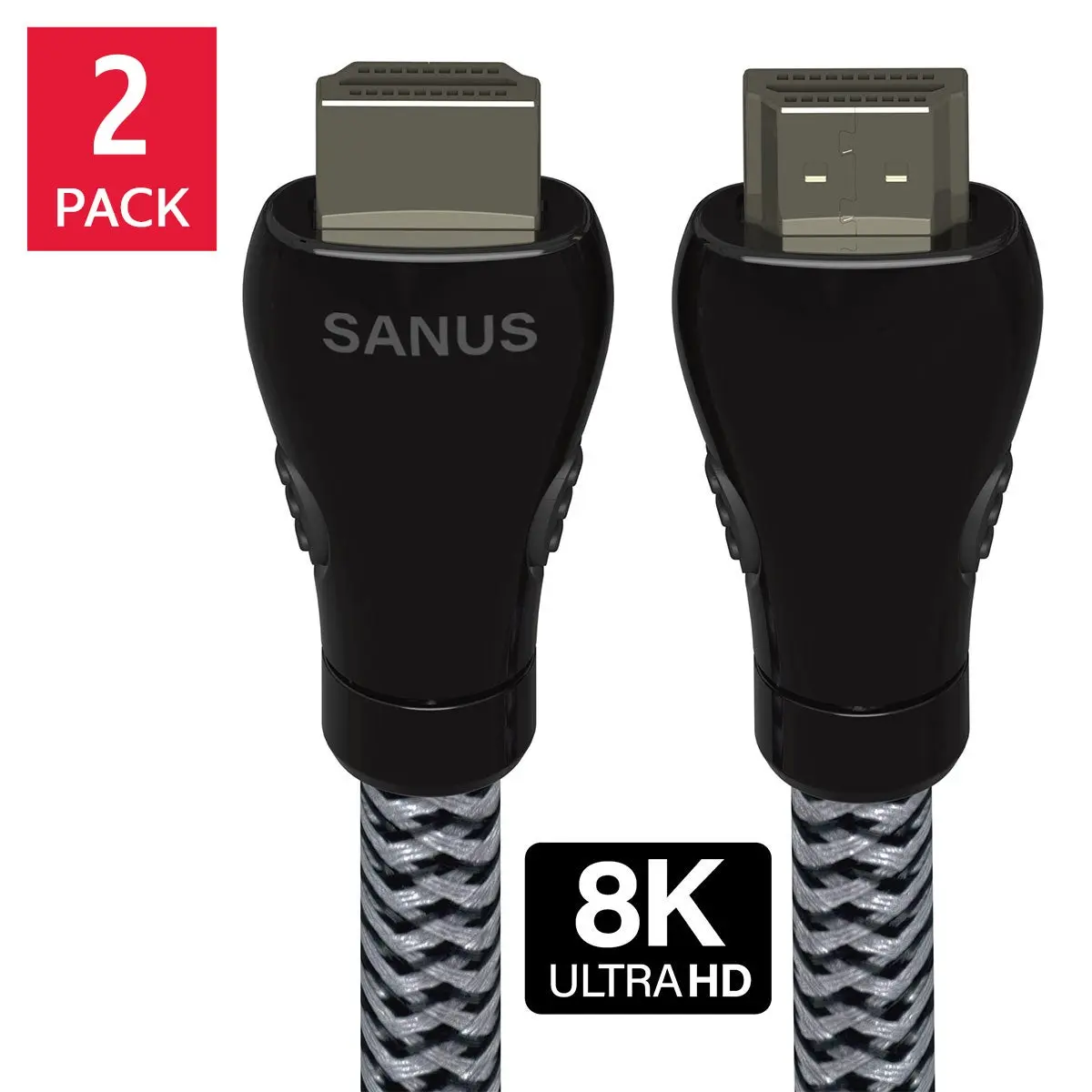 SANUS Preferred 3 Meter 8K Ultra High-Speed HDMI 2.1 Cable, 2-pack