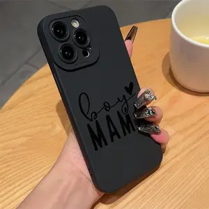 Anti-Drop Durable Shockproof Tpu Phone Case for iPhone Models, Heart & Mama Text Design, Ideal Gift for Couples & Teens, Perfect for Birthdays & Christmas