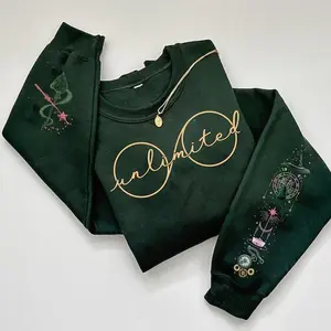 Elphaba's Glasses Sweatshirt, Unlimited Wicked Pullover, Icon of Wicked Print on the Sleeve Sweater, Wizard Movie Fan Shirt, Wicked Musical Fan Gift