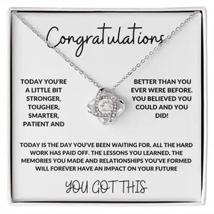 Graduation-- Congratulations-You Got This--Love Knot Necklace Gift For My Daughter Sister Friend