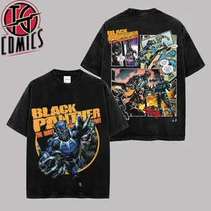 [IG] Black T’Challa Panther #2 Comic Graphic Premium Washed T-Shirt (Made In US), King of Wakanda MCU Comic Graphic Tee, Super Hero MCU Universe Comics Book Fans Shirt, Comic Book Outfit, Gift For Hero Fans