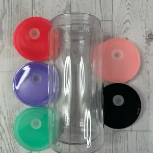 Live Claim ONLY 20oz Snow Globe Tumbler with Colorful Lids - Clear Container for Your Needs