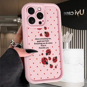Ladybug Phone Case for iPhone 17 Air 16 Pro Max 15 Plus 14 13 12 11 XS X Full Body Protection Shockproof Soft Silicone Cover Festive Spirit