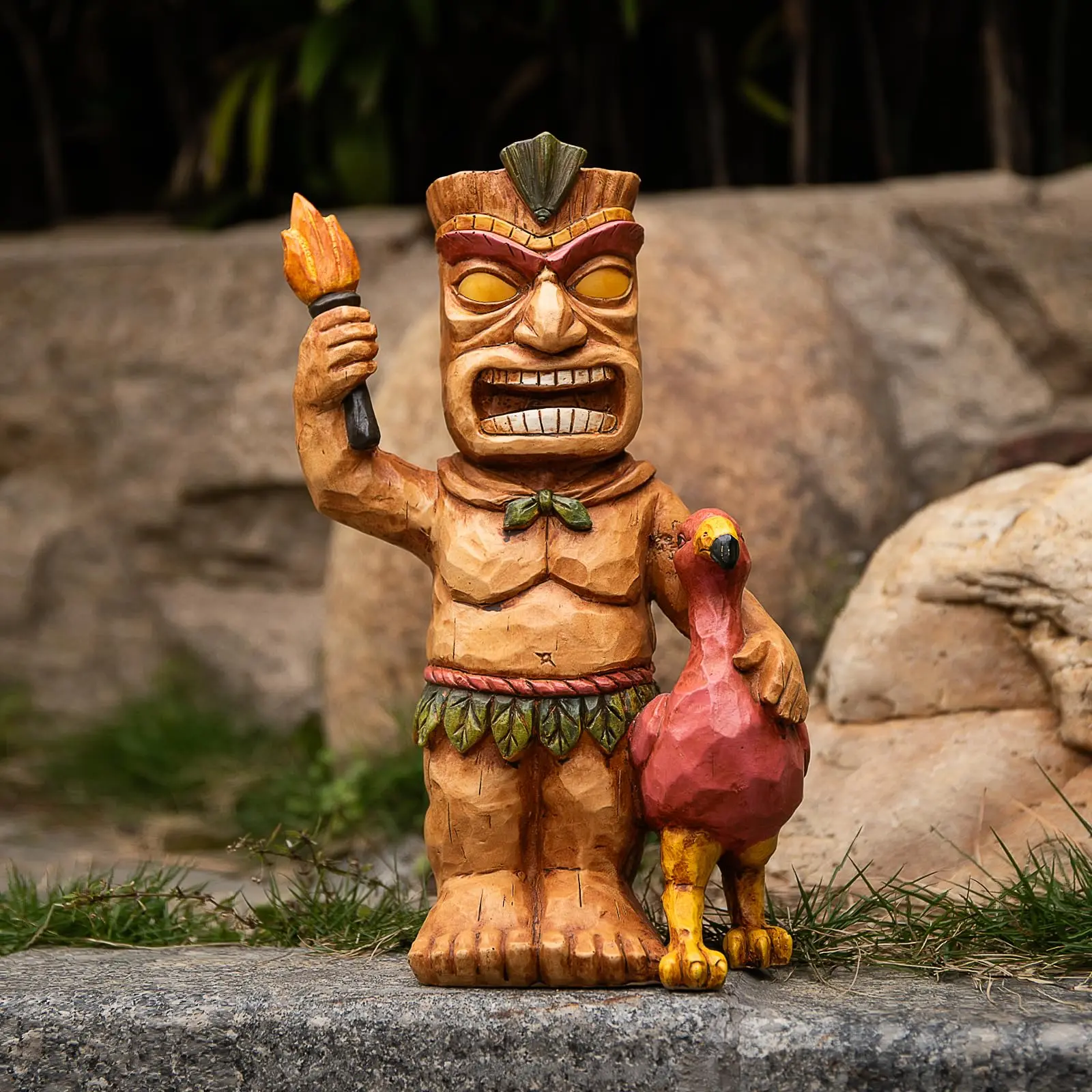 Christmas Solar Tiki Lights, Eco-Friendly LED Ground Lamps, Outdoor Garden Lawn Decor for Tiki Bar Night Lighting