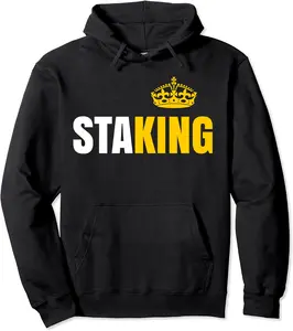 Staking King Crown Funny Investing Trading Crypto Trader Pullover Hoodie - Emeleemeji Shop 39B09DLGYBB7