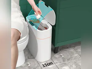 Smart Trash Can With Lid For Bedroom And Living Room Kitchen Storage Box Trash Can Induction Small Car Box Automatic Smart Dustbin Smart Trash Bin