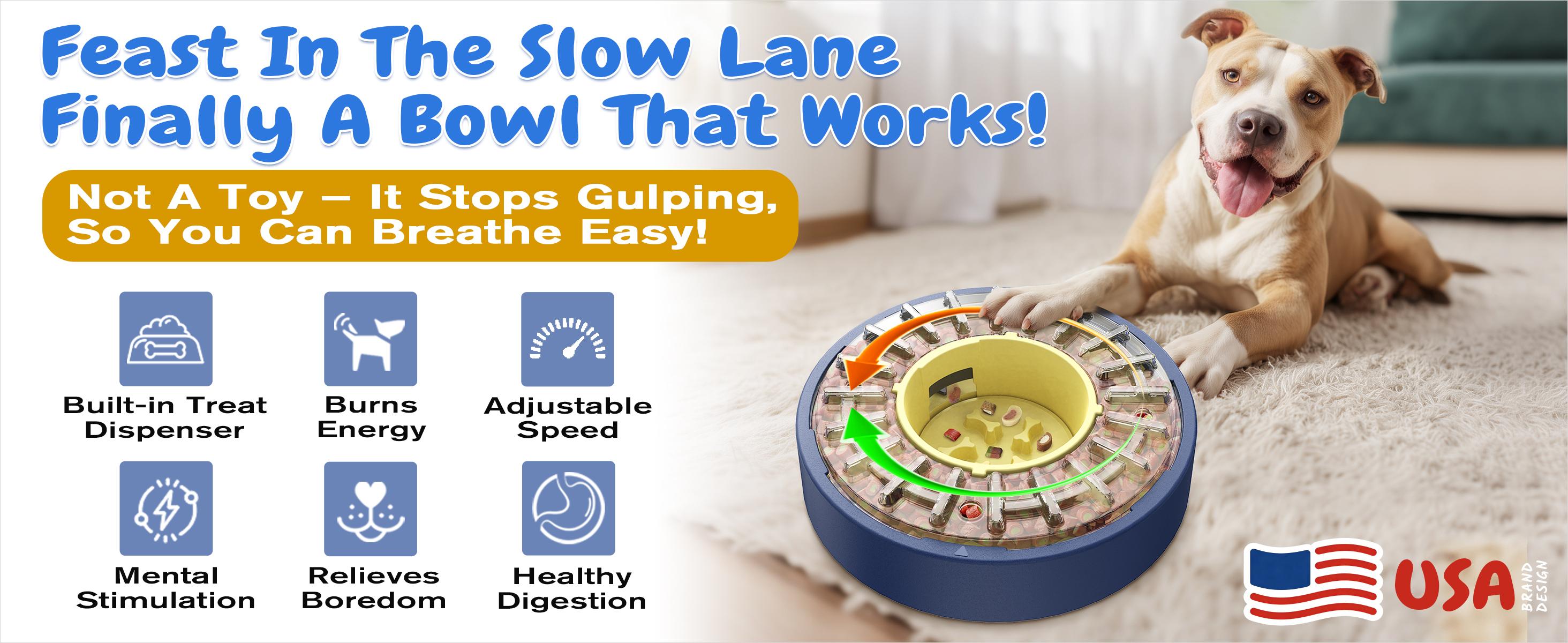 KADTC 5-60 Min Adjustable Slow Feeder for Dogs, Large Capacity 5-Cup Spinning Dog Puzzle Feeder, Anti-Gulping Treat & Food Dispenser, Mental Enrichment Toy, U.S. Brand & Design KADTC 5-60 Min Adjustable Slow Feeder for Dogs, Large Capacity 5-Cup Spinning Dog Puzzle Feeder, Anti-Gulping Treat & Food Dispenser, Mental Enrichment Toy, U.S. Brand & Design