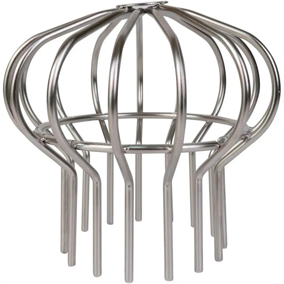 304 Stainless Steel Drain Outdoor Roof Anti-Blocking Line Cap Drain Cover Gutter Protector Cleaner Gutter Cleaning Tool,4 inch