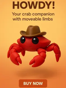 🤠 Articulated Cowboy – Poseable 3D Printed Figure