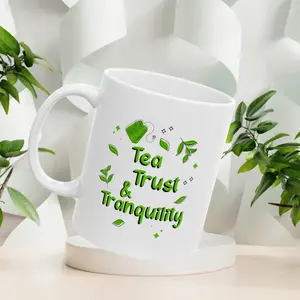 Tea, Trust & Tranquility  | 11oz Ceramic Mug for Relaxation & Reflection – Peaceful Sips Daily