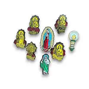 Pins Religiosos San Judas & Virgen de Guadalupe Accesorios para Gorras y Ropa Estilo Mexicano