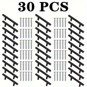 30-Pack Matte Stainless Steel Cabinet Handles, 5-Inch Kitchen Drawer Pulls, Waterproof Durable Furniture Hardware