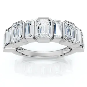 2.00Ct Emerald Cut Wedding Ring Anniversary Band 14k Gold Lab Grown