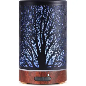 150ML Essential Oil Diffuser - Metal Cool Mist Humidifier, 7 Color Lights & Auto Shut-Off, Perfect Gift for Women & Moms